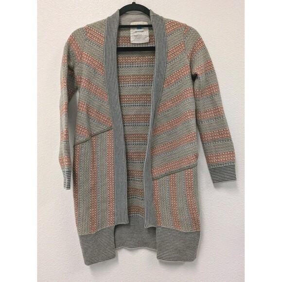 Anthropologie Sparrow Gray Wool Cotton Cardigan Duster sz M Comfy Cozy Chic - Picture 1 of 10